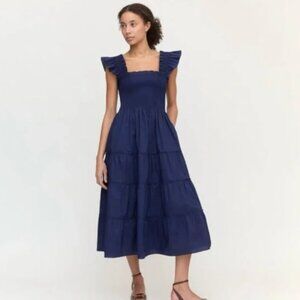 Hill House Navy Blue Cotton Ellie Nap Dress
